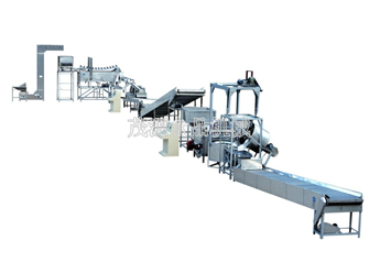 煙臺花生米主動油炸出產線
